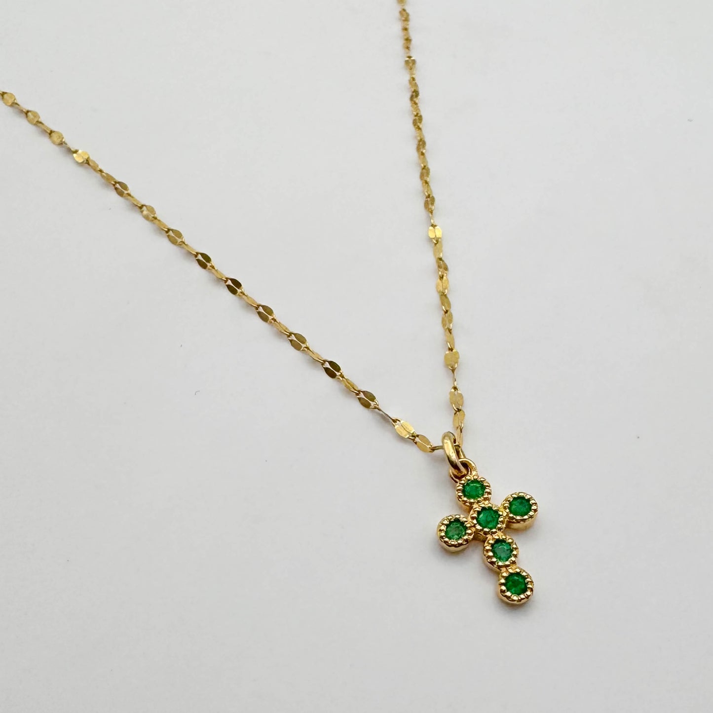 Collar Oro Cruz Gemas