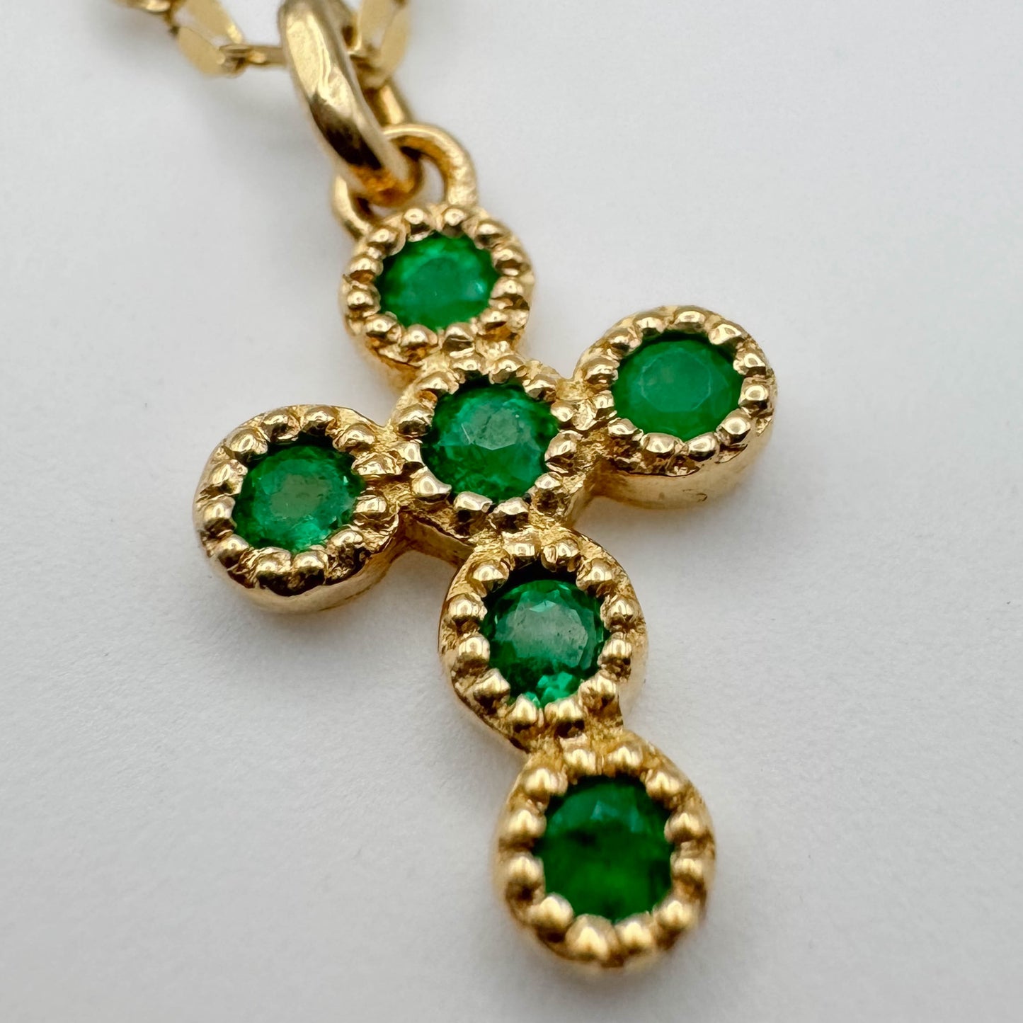 Collar Oro Cruz Gemas