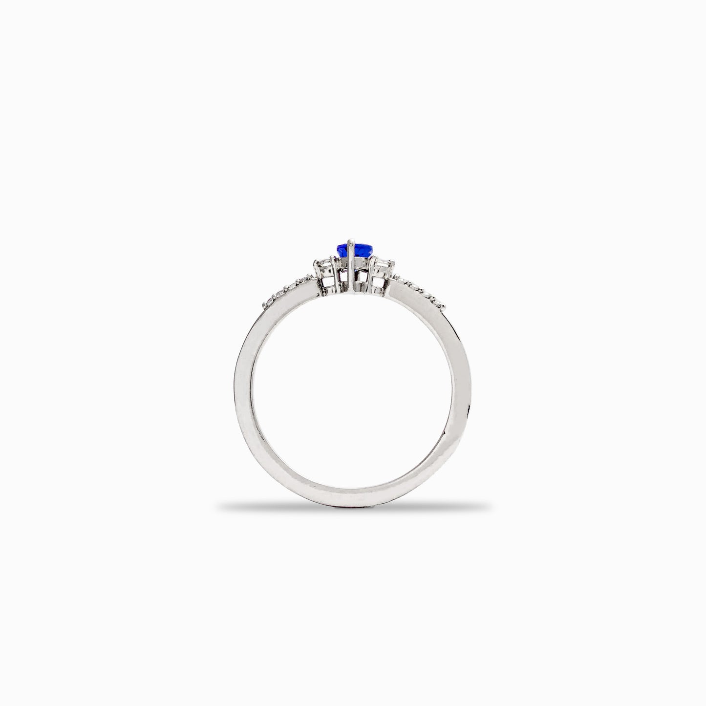 Anillo "Cielo Nocturno" - Tanzanita Exclusiva y Diamantes en Plata paladio