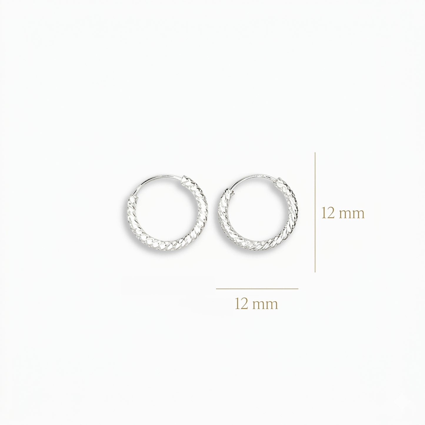 Candongas Mini – Plata 925 Entorchada (12 mm)