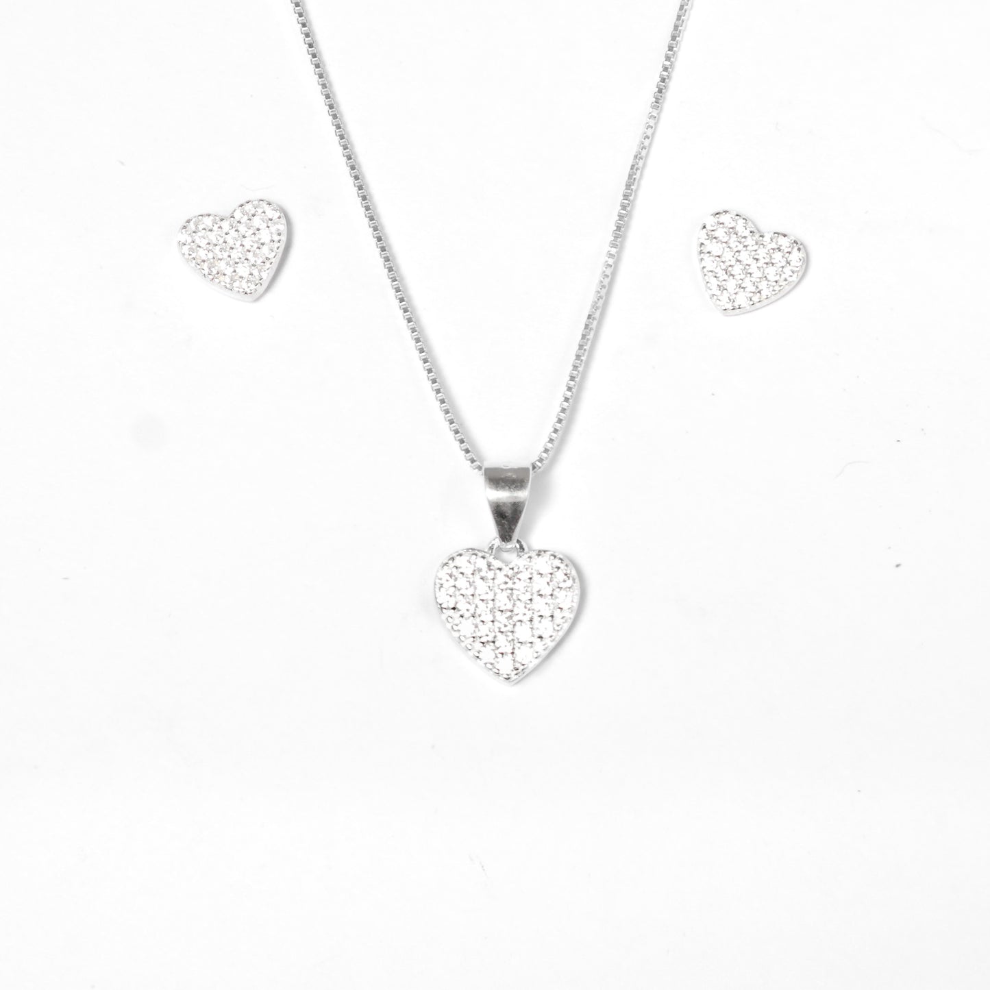 Set 'Corazón Brillante' – Plata Ley 925