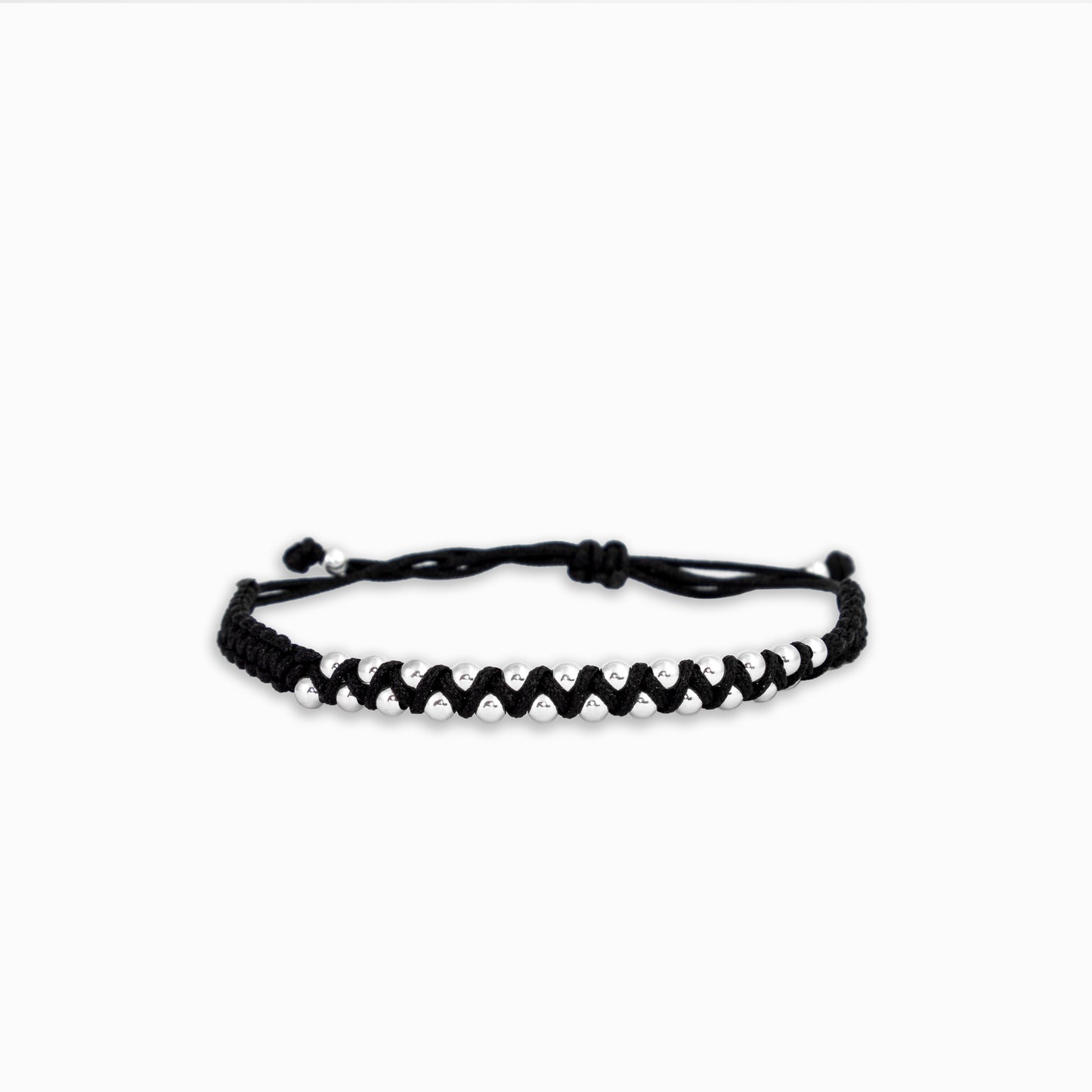 Pulsera "Esencia Lineal" – Plata 925 y Tejido Ajustable