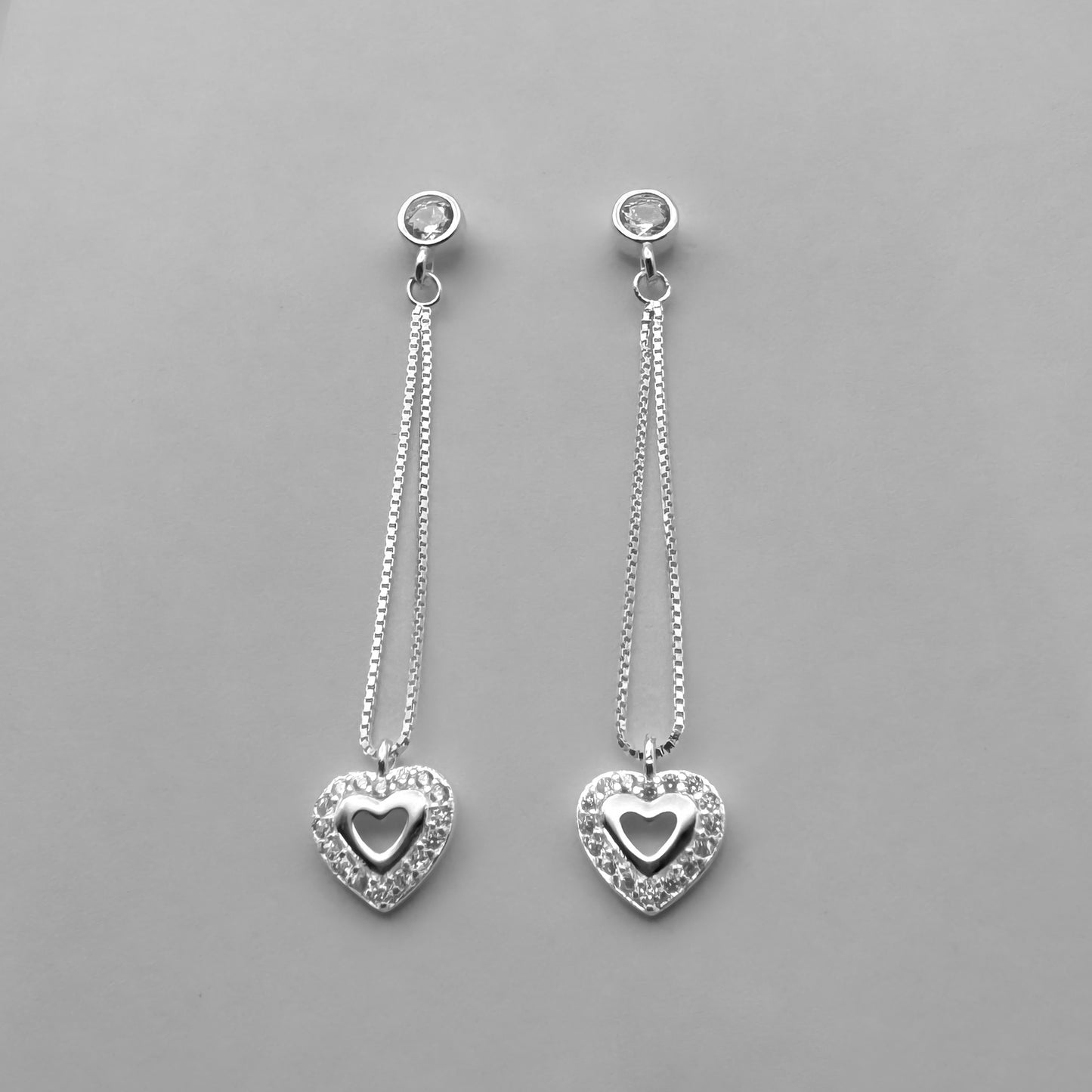 Aretes largos Corazón