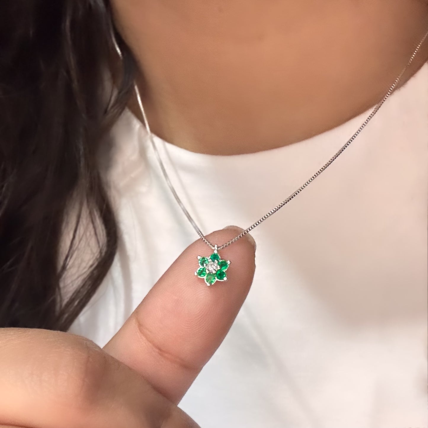 Small Flower Esmeralda y Diamante box