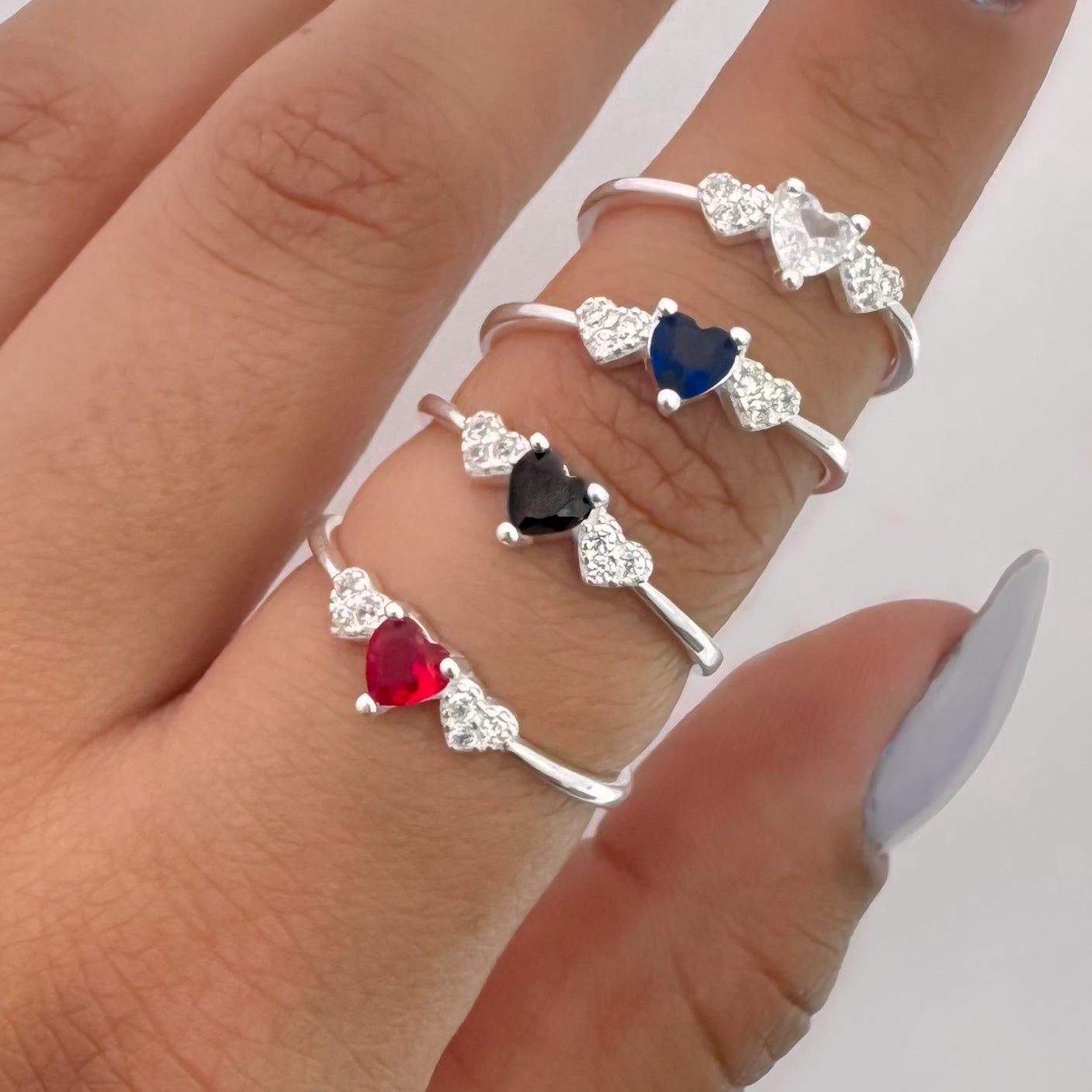 Anillo corazón colores