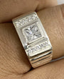 Anillo Rectangular Zircones