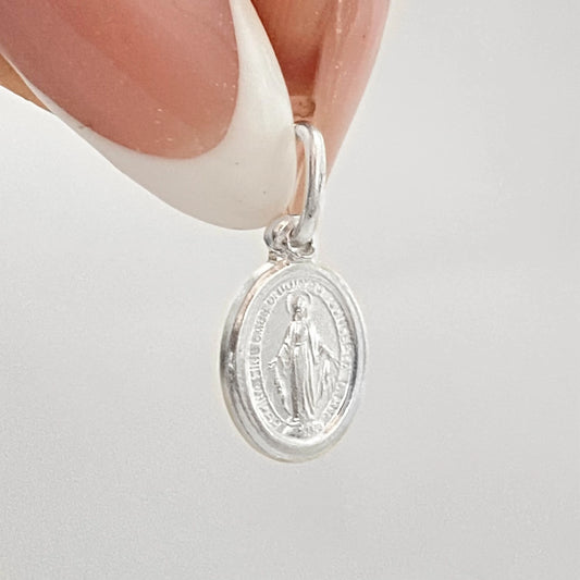 Dije Virgen Milagrosa mini plata ley 925