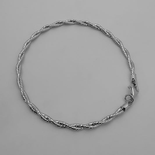 Pulsera entorchada diamantada
