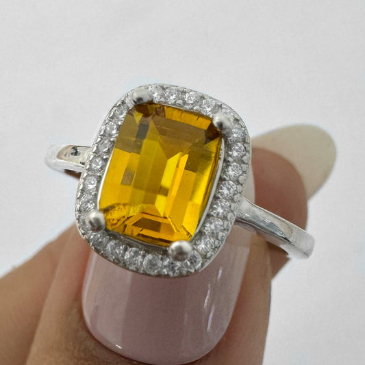 Anillo Citrino natural