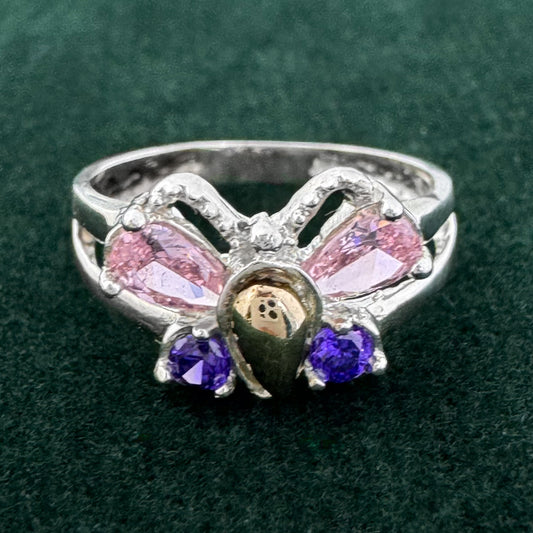 Anillo mariposa de niña