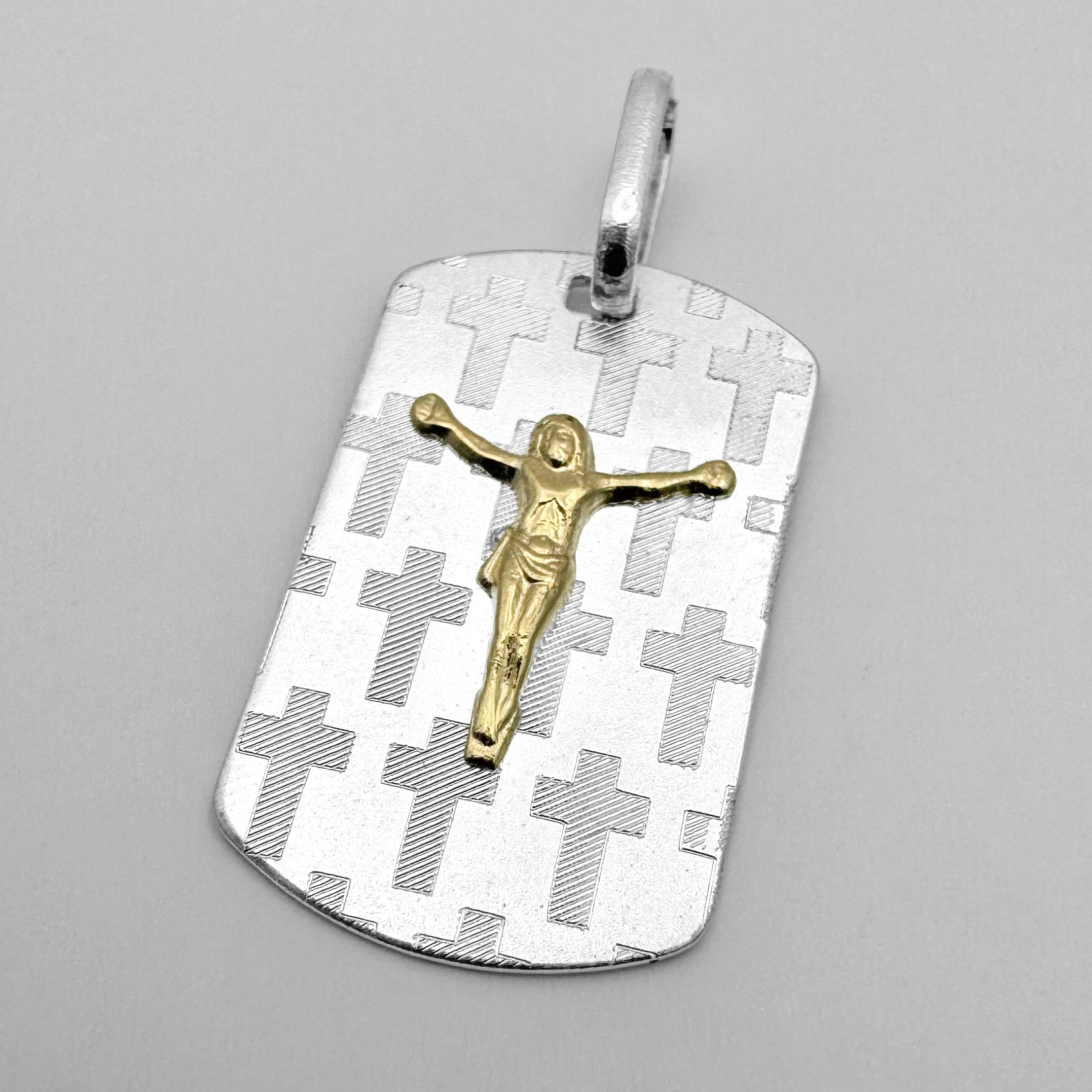 Dije placa con Cristo
