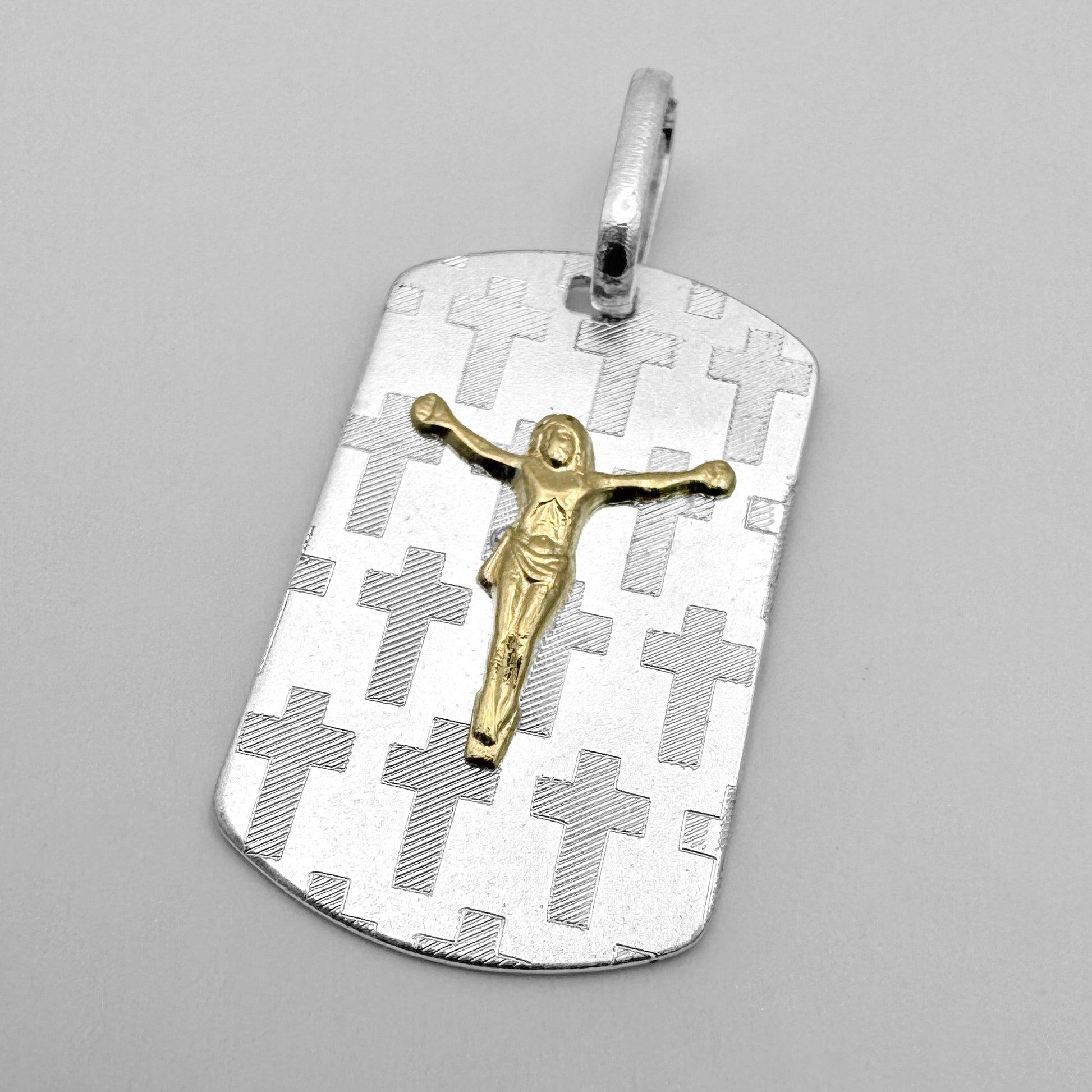 Dije placa con Cristo