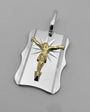 Dije placa ondulada con Cristo