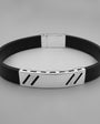 Pulsera Banda Negra Geométrica