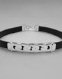 Pulsera Banda Negra Ondulada