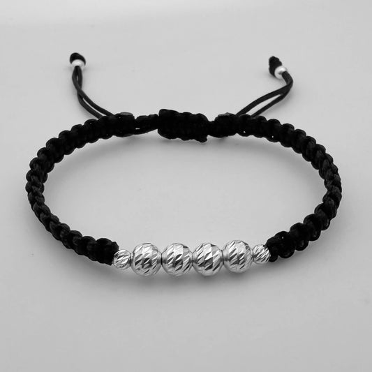 Pulsera tejida de bebé con balin
