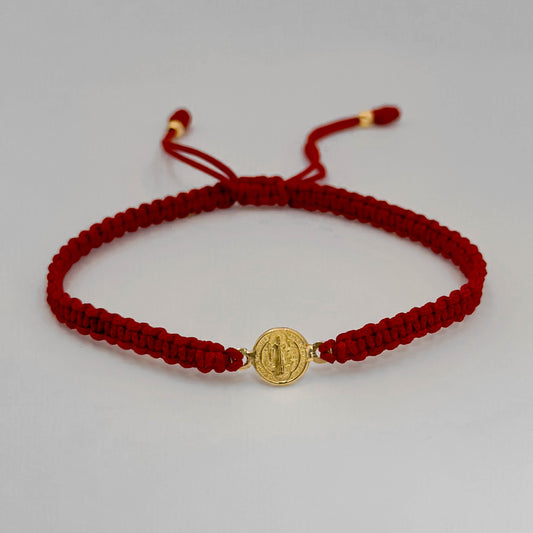 Pulsera tejida San Benito Oro