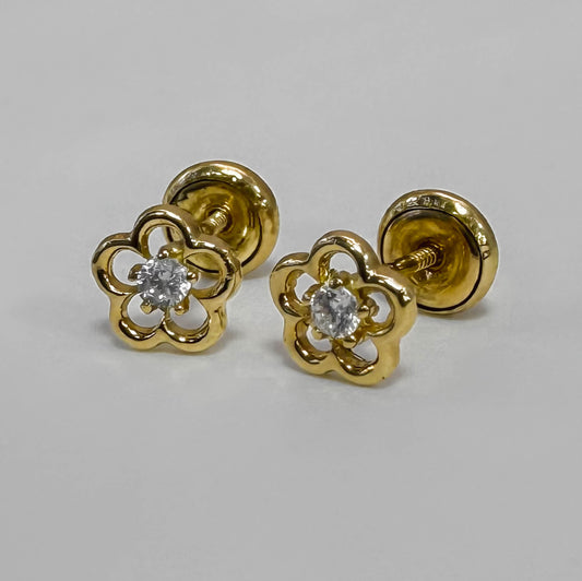Topos en Oro 18k Flor