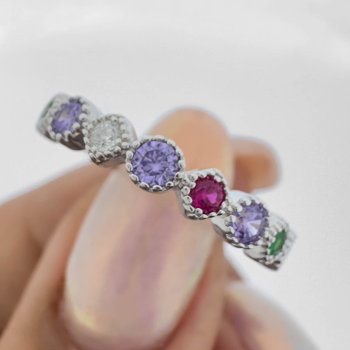 Anillo ajustable cintillo colores