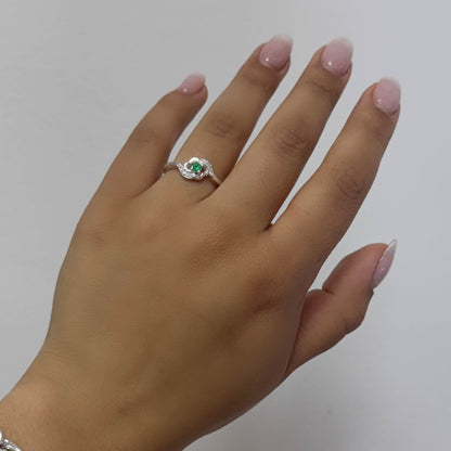 Anillo con esmeralda