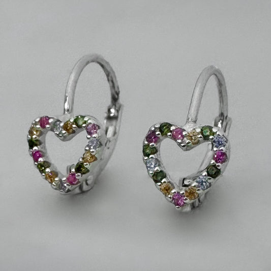 Aretes corazón colores