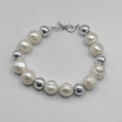 Pulsera de perlas cultivadas grandes