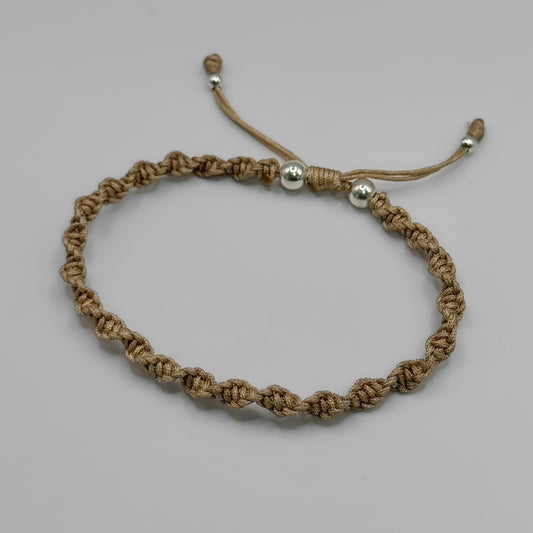Pulsera Tejida Beige