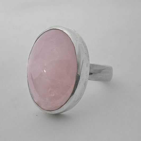 Anillo Cuarzo Rosa natural
