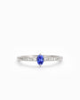 Anillo "Cielo Nocturno" - Tanzanita Exclusiva y Diamantes en Plata paladio