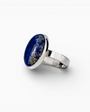 Anillo 'Cielo Estrellado' – Plata y pierda Lápiz Lázuli Natural