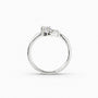 Anillo de diseño calado en Plata Ley 925 talla 7 con forma de cisne cubierto de circones brillantes transparentes.