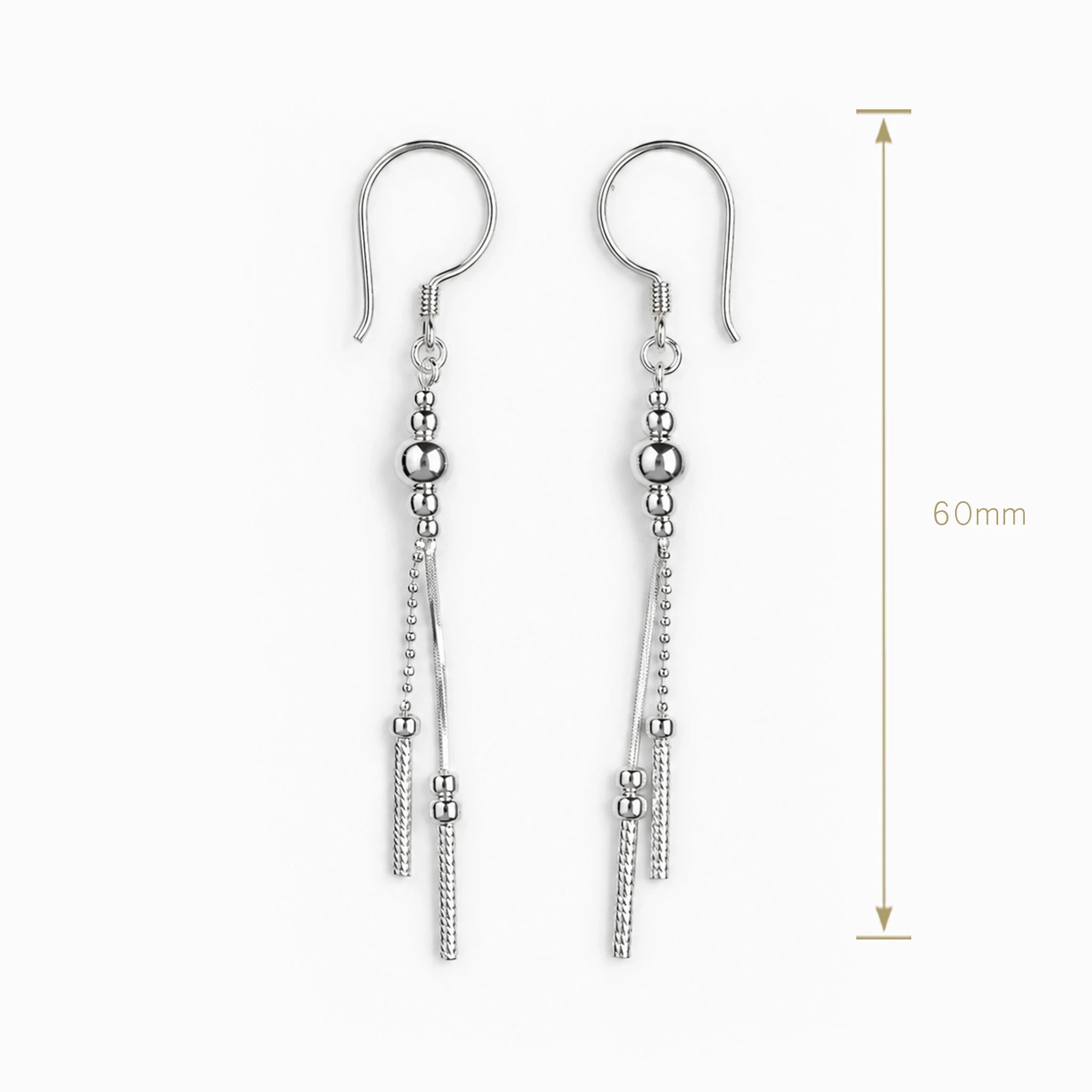 Aretes Colgantes Geométricos en Plata Ley 925