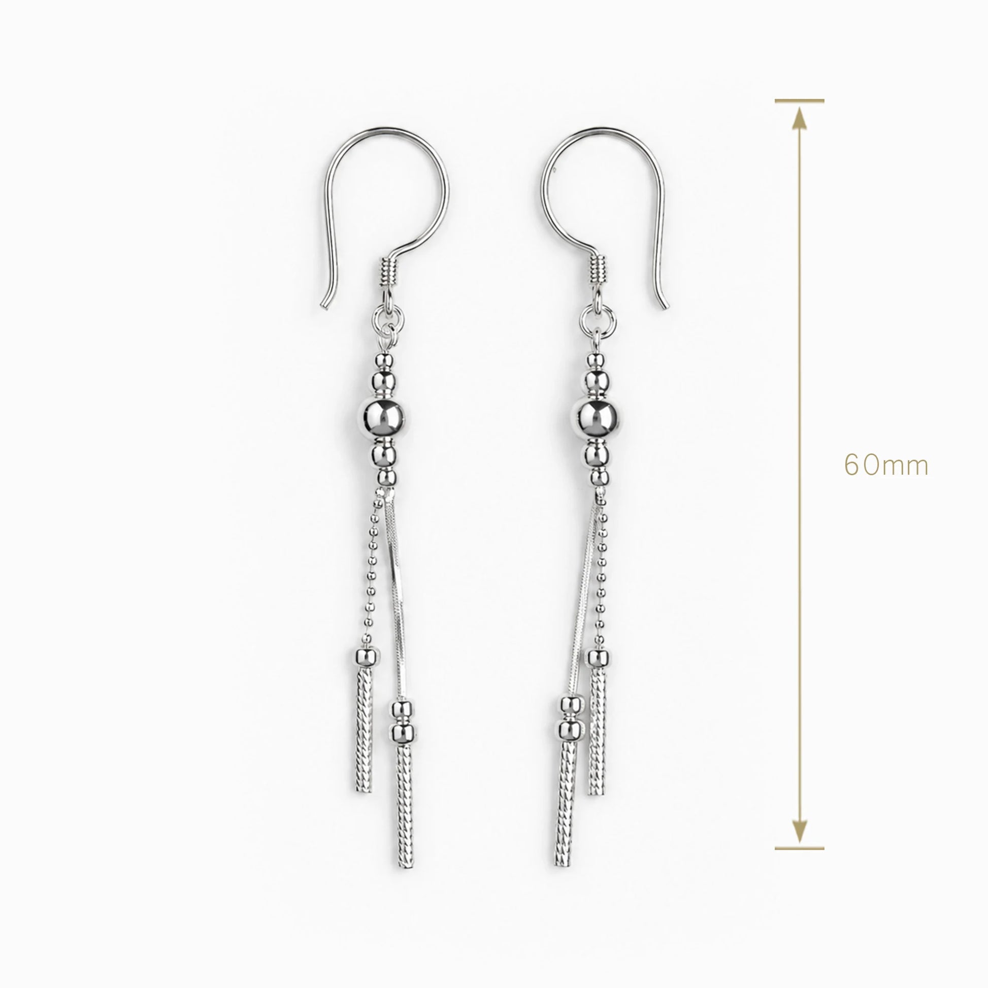 Aretes Colgantes Geométricos en Plata Ley 925