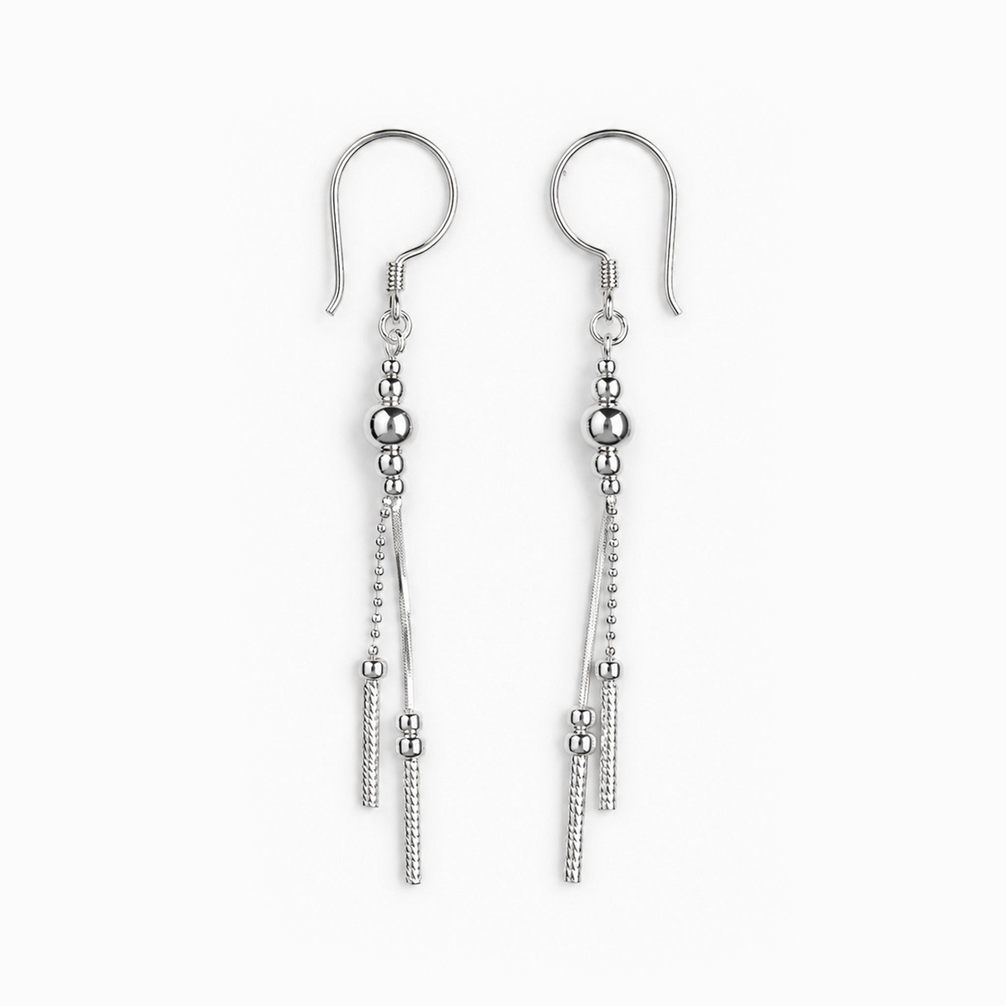 Aretes Colgantes Geométricos en Plata Ley 925