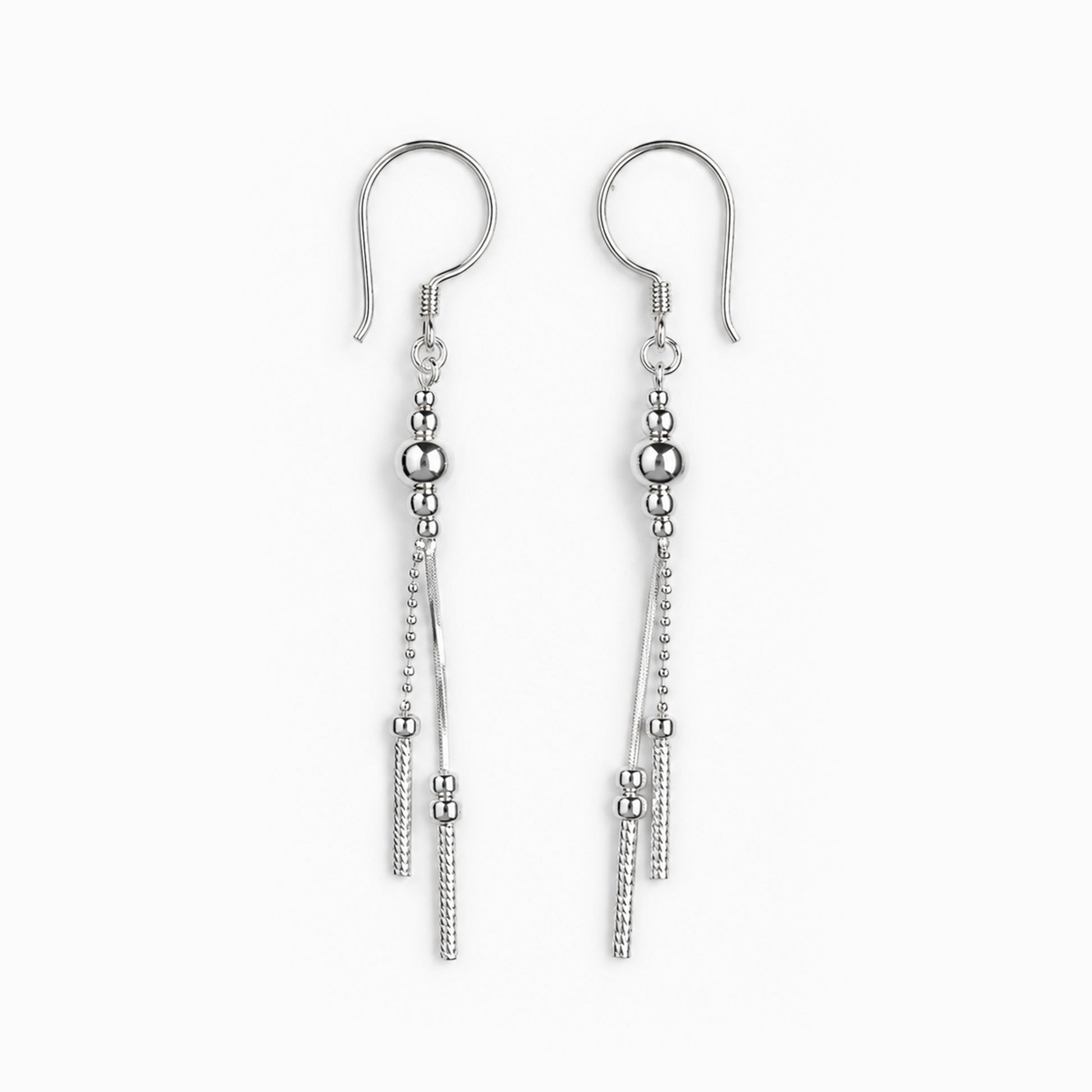 Aretes Colgantes Geométricos en Plata Ley 925