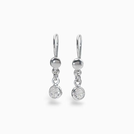 Aretes 'Gota de Luz' – Plata Ley 925 y Circones Brillantes