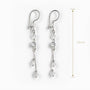 Aretes colgantes con cristales de murano blancos y plata ley 925.