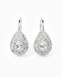 Aretes colgantes en forma de gota de 11.5x8.6 mm en plata ley 925 con circones