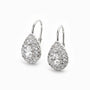 Aretes colgantes en forma de gota de 11.5x8.6 mm en plata ley 925 con circones