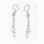 Aretes colgantes con diseño de cruz en plata ley 925.
