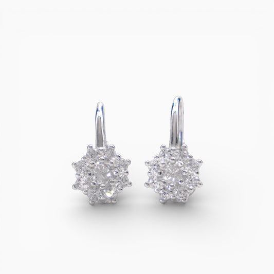 Aretes 'Destello Floral' – Plata Ley 925 y Circones Premium