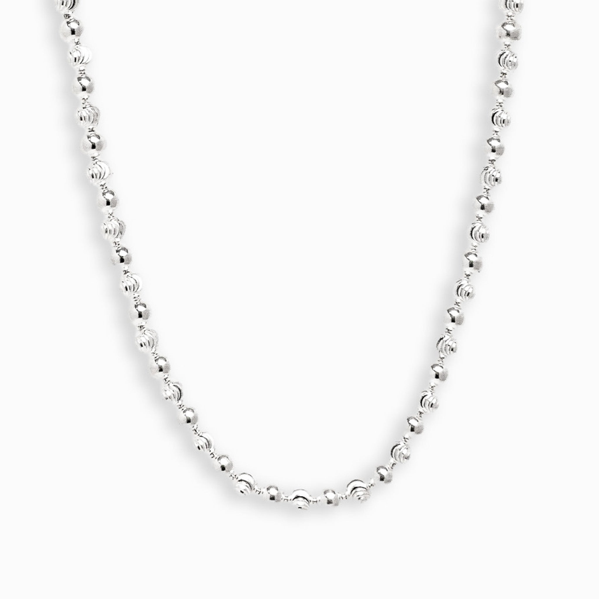 Cadena "Ritmo de Luz" – Plata 925 con Balines Mixtos (45 cm)