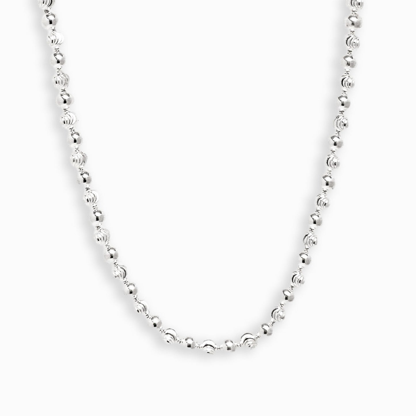 Cadena "Ritmo de Luz" – Plata 925 con Balines Mixtos (45 cm)