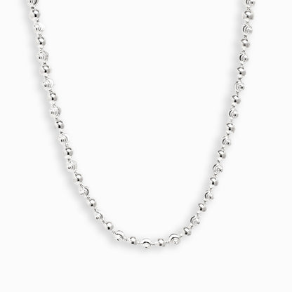 Cadena "Ritmo de Luz" – Plata 925 con Balines Mixtos (45 cm)