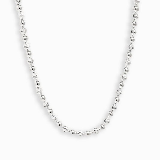 Cadena "Ritmo de Luz" – Plata 925 con Balines Mixtos (45 cm)