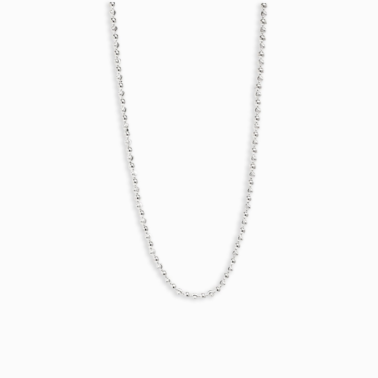 Cadena "Ritmo de Luz" – Plata 925 con Balines Mixtos (45 cm)