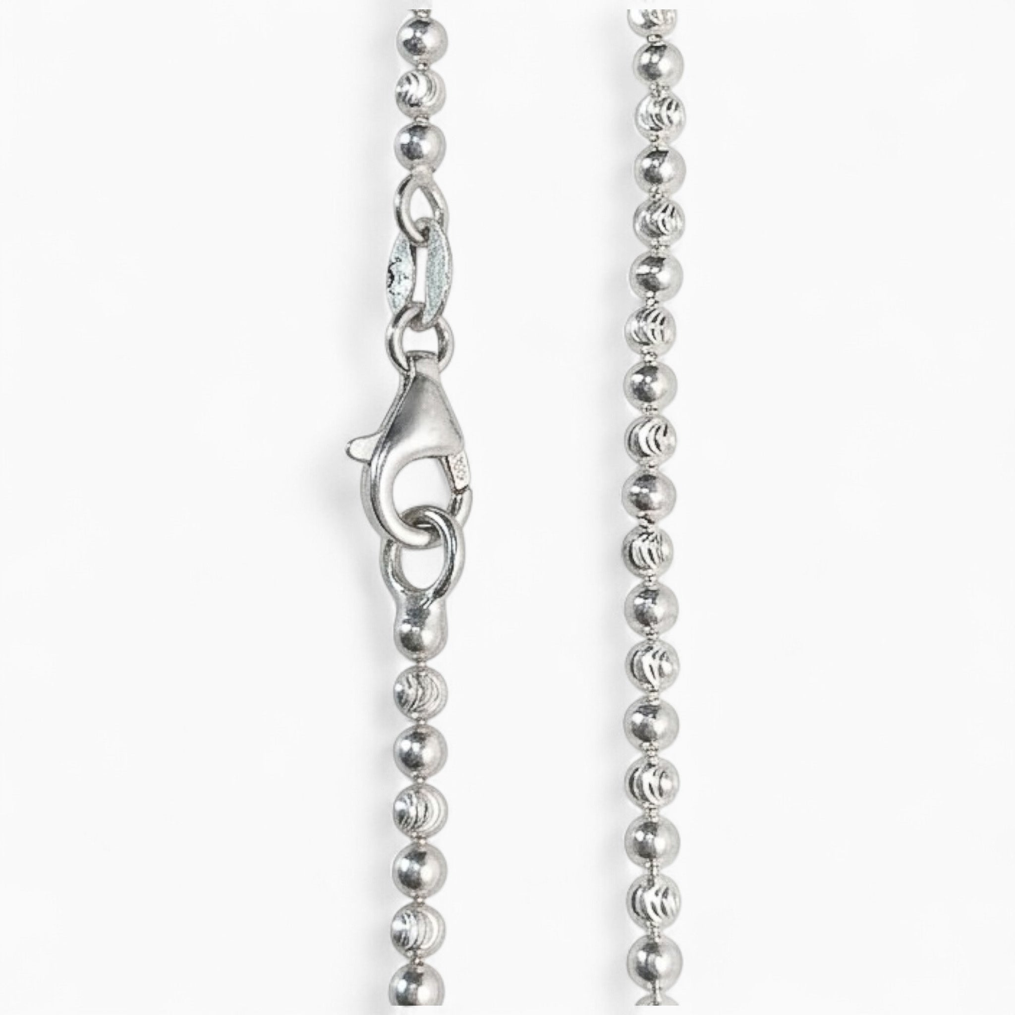 Cadena "Ritmo de Luz" – Plata 925 con Balines Mixtos (45 cm)