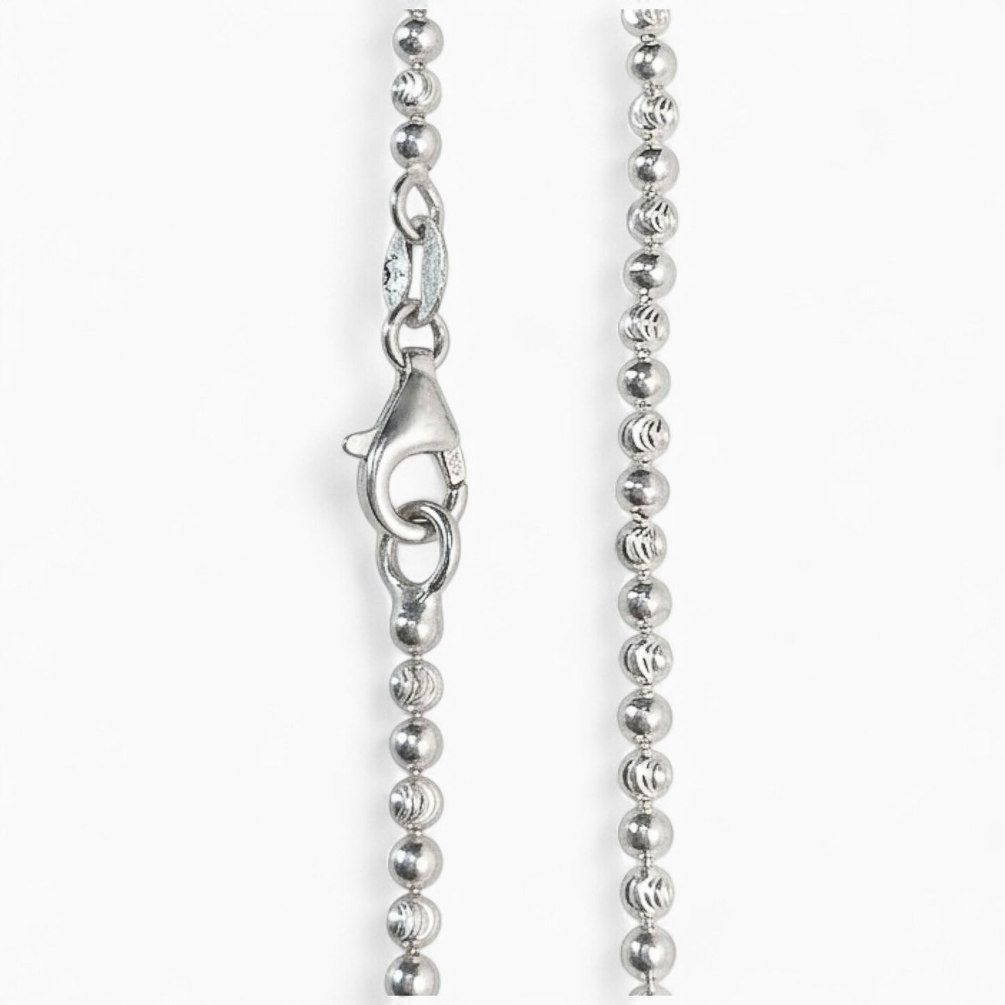 Cadena "Ritmo de Luz" – Plata 925 con Balines Mixtos (45 cm)