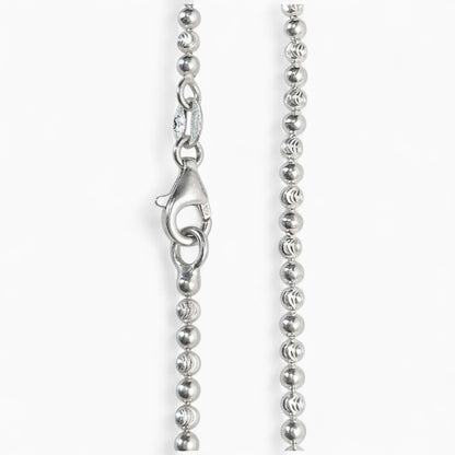 Cadena "Ritmo de Luz" – Plata 925 con Balines Mixtos (45 cm)