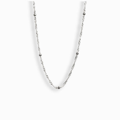 Cadena Singapur – Plata 925 y Balines (45 cm)